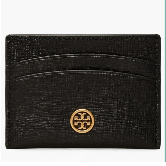 Tory Burch Handbags - FINAL PRICE ✨️ Tory Burch ROBINSON Black Leather DISCONTINUED Card Holder Wallet